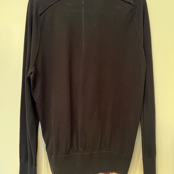 Black Gap cardigan with burgundy accent inlay - Picture 4 of 5